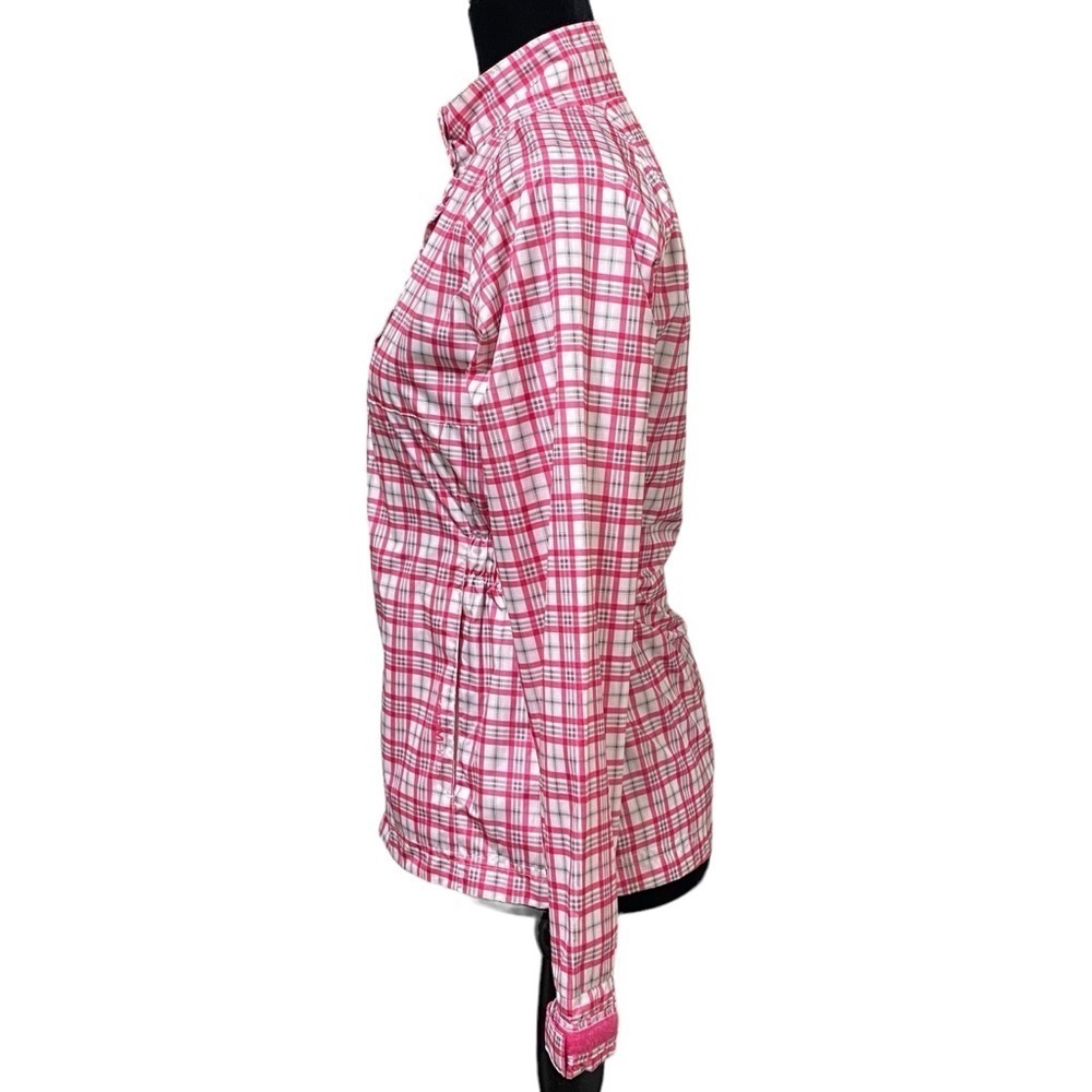 Stormpack Pink Plaid Waterproof Windbreaker Jacket Size XS Hoodless NWT Travel - Picture 3 of 9